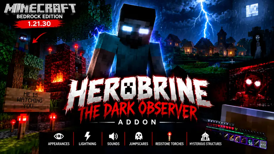 Thumbnail: HEROBRINE — THE DARK OBSERVER