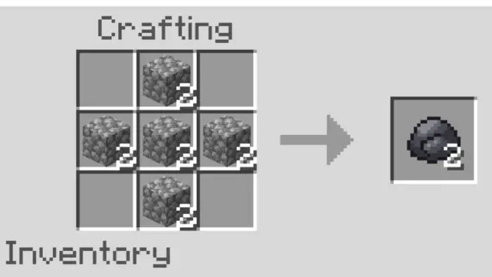 Crafting flint from cobblestone blocks
