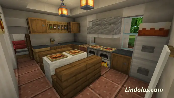 Fully furnished villa kitchen with decor
