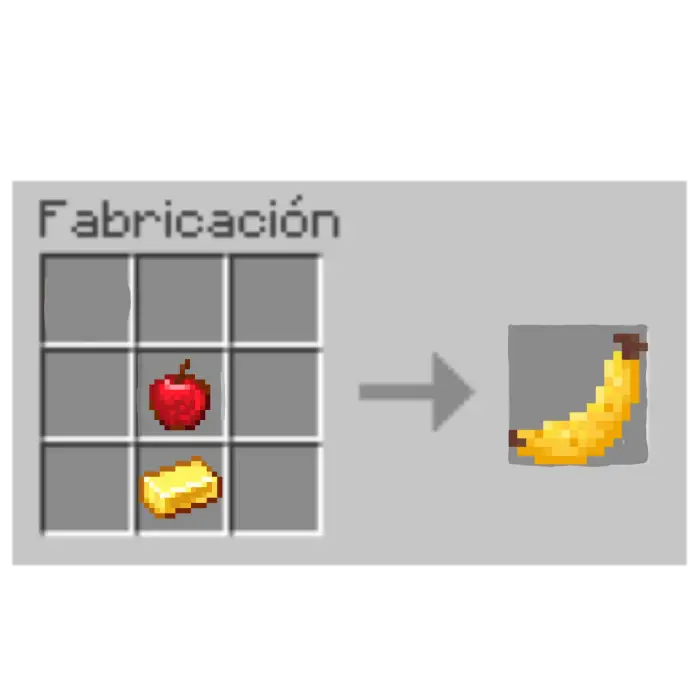 Apple and gold crafting a banana.