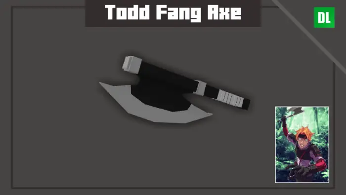 Pixel-style Todd Fang Axe with character art