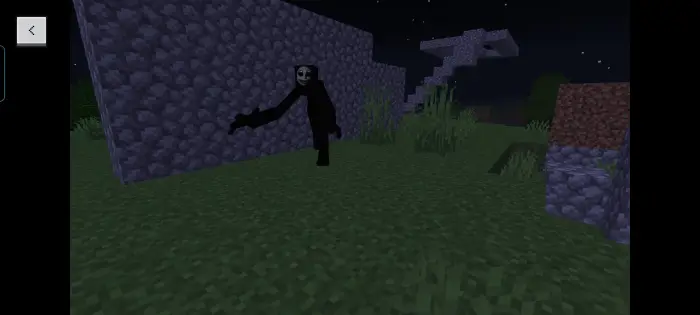 Shadowy stalker creature near a stone wall