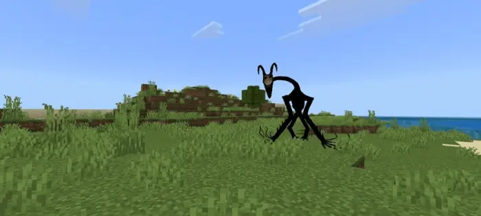 Shadowy stalker creature in grassy field