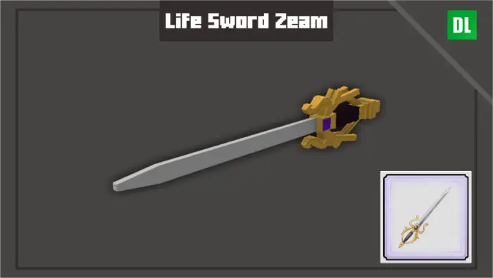 Golden-hilted fantasy sword texture pack