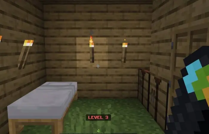 Player holding EMF reader in wooden room