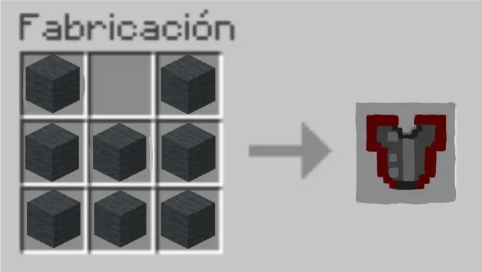 Crafting recipe for dark chestplate