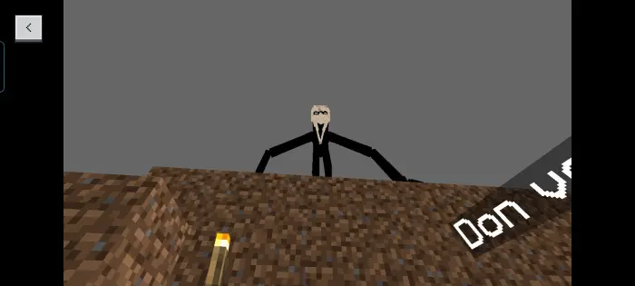 Tall, faceless stalker creature looming above.