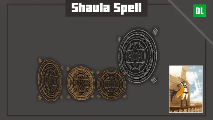 Magical Shaula spell circles and character