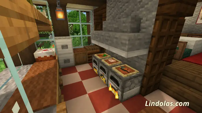 Cozy cottage kitchen with ovens and cake