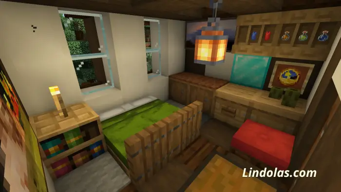 Cozy medieval bedroom with detailed decor