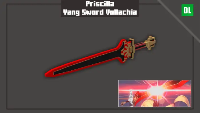 Red and black fantasy sword with gold hilt