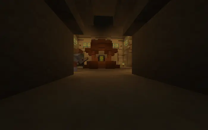 Ancient desert temple with hidden treasure