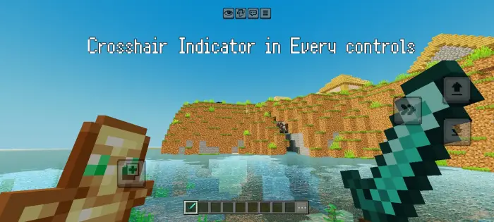 Crosshair indicator and HUD on screen